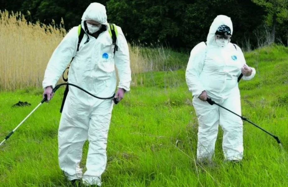 ФОТО Обработка от клещей в районе станции метро Солнцево